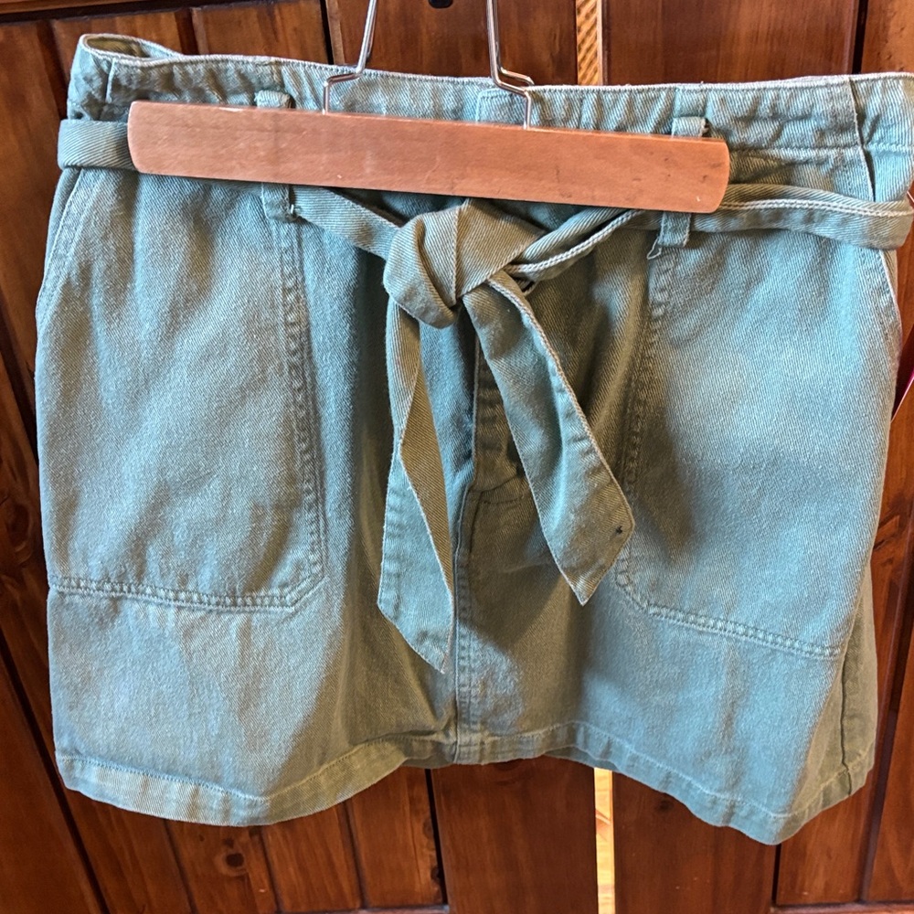 Olive green skirt